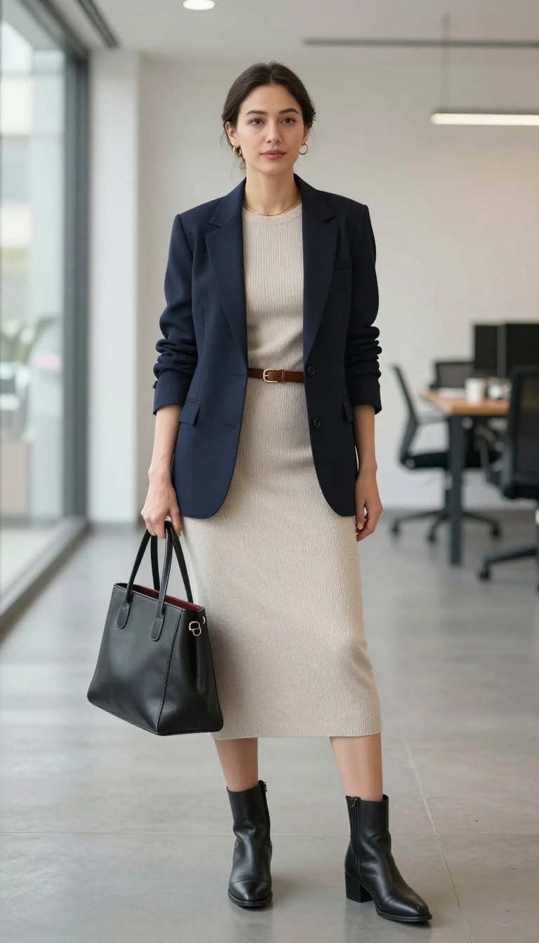 4. The Knit Dress and Blazer