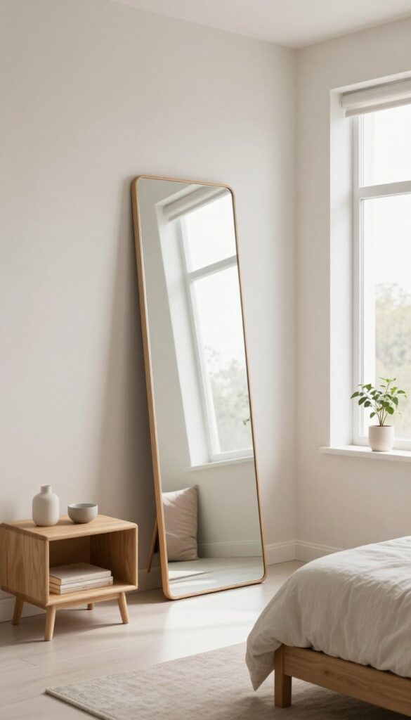 7. Tall Mirrors That Reflect Light and Space idea