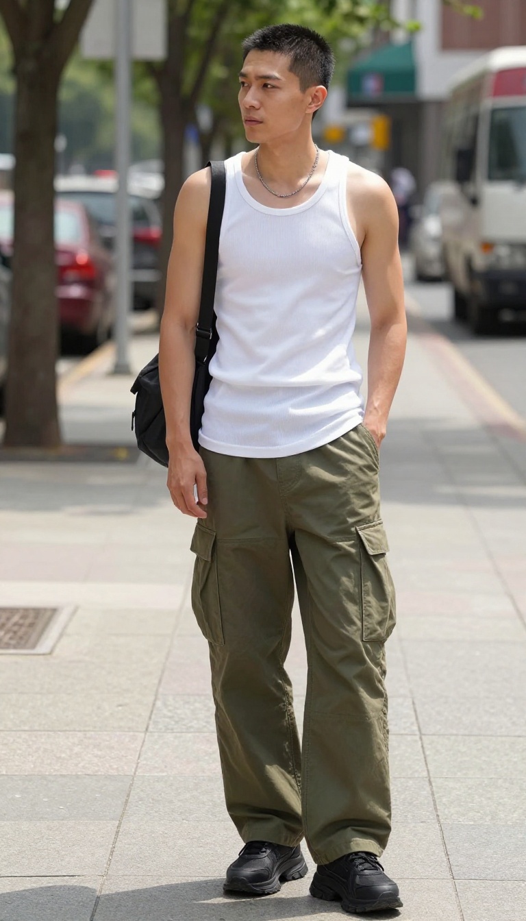 13. Cargo Pants and a Tight Tank