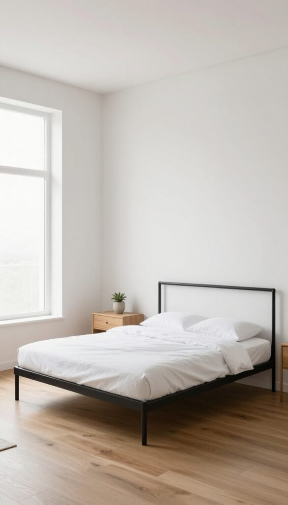 6. Minimalist Metal Frame Loft for Small Rooms idea