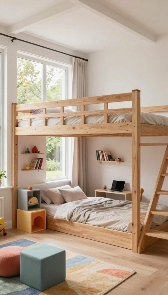 8. Low Loft for Kids or Teen Bedrooms idea