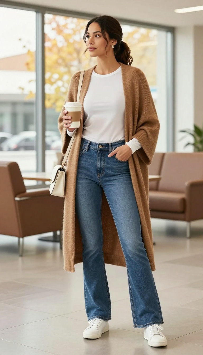 7. Travel-Friendly Layers with a Poncho