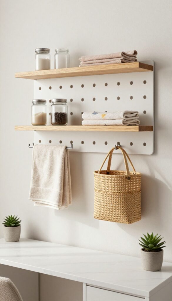 3. Wall-Mounted Storage That Doesn’t Feel Cluttered idea