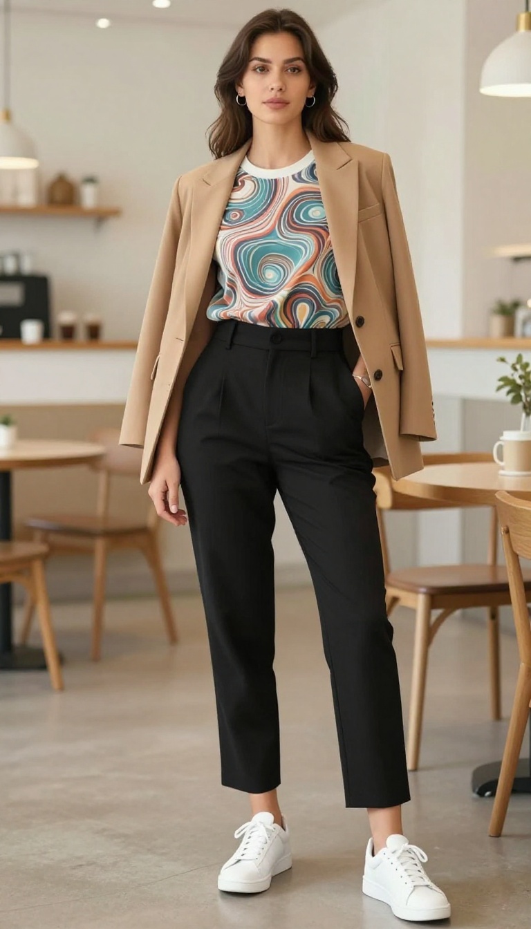 10. The Graphic Tee and Trousers: Mixing High and Low