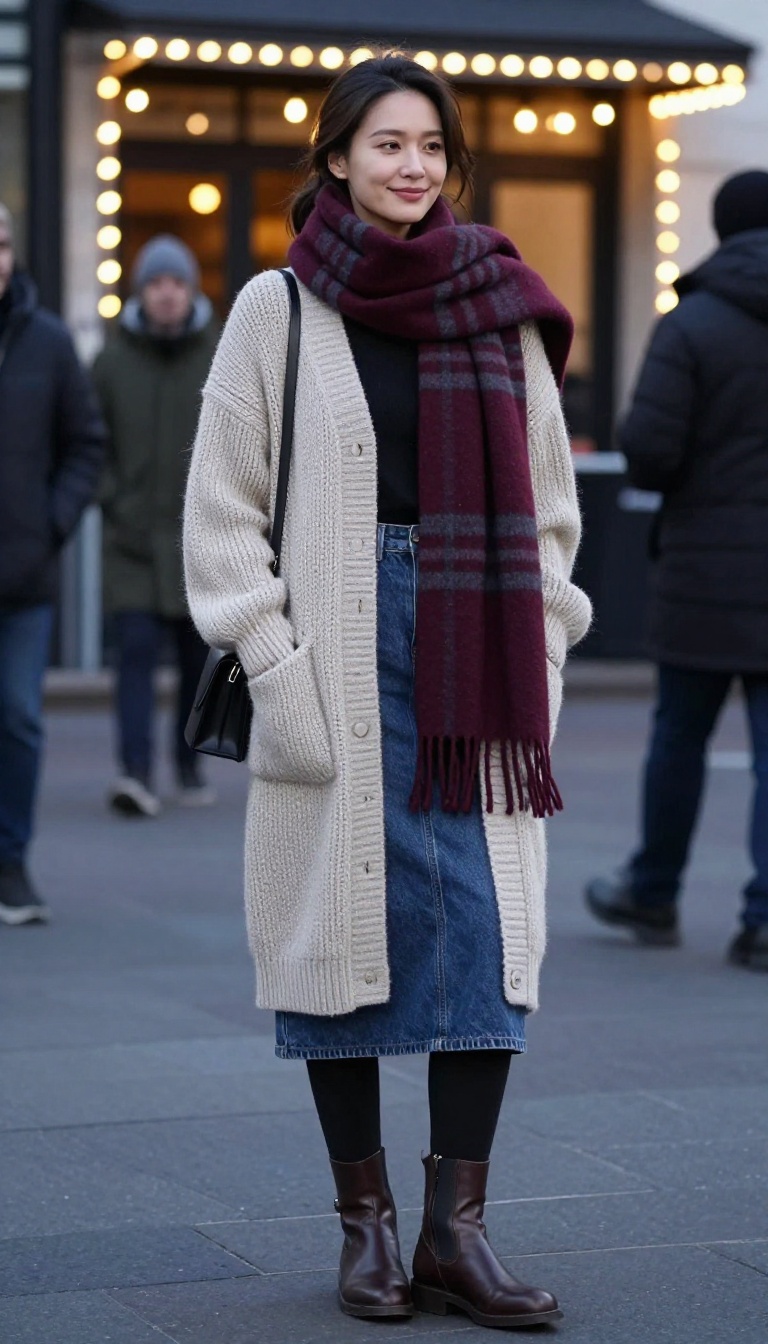 9. Cardigan and Scarf