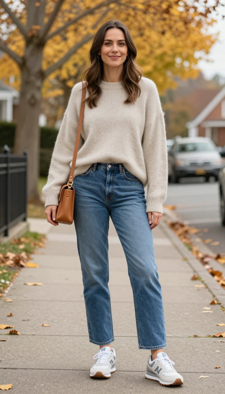 1. Classic Blue Jeans and White New Balance for Everyday Casual