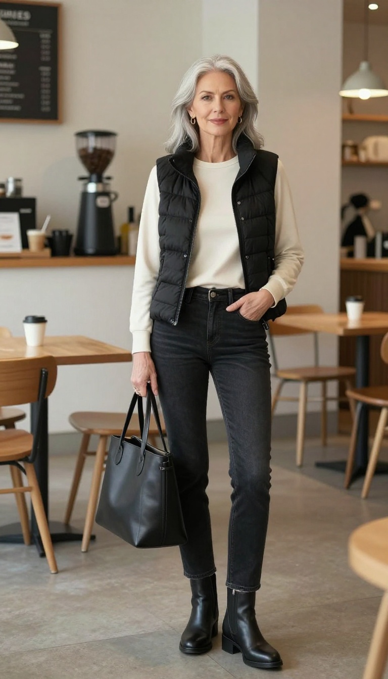 9. Layered with Attitude: Vest & Long-Sleeve Tee