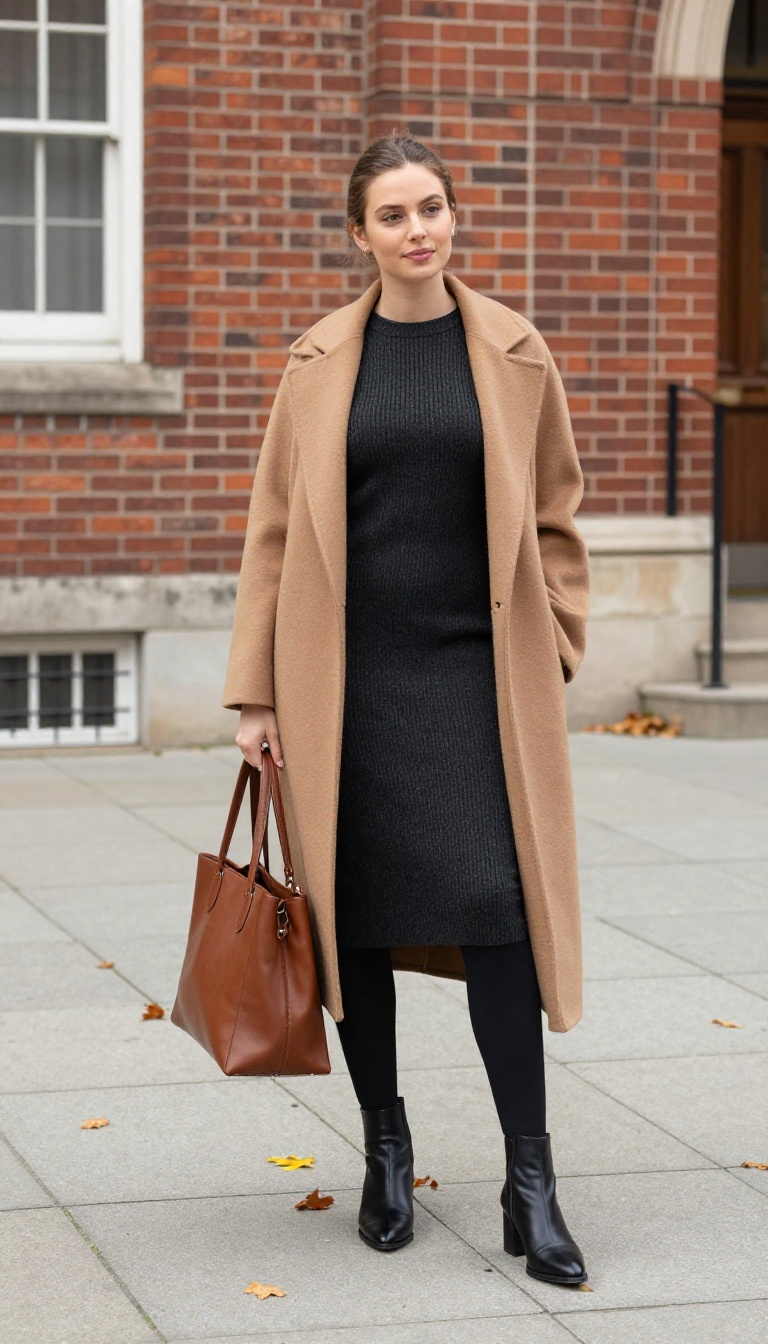14. The Wrap Coat and Knit Dress
