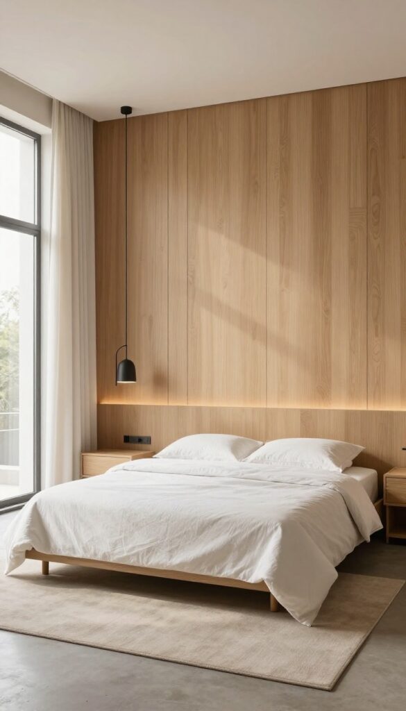 7. Accent Wall with Subtle Texture idea