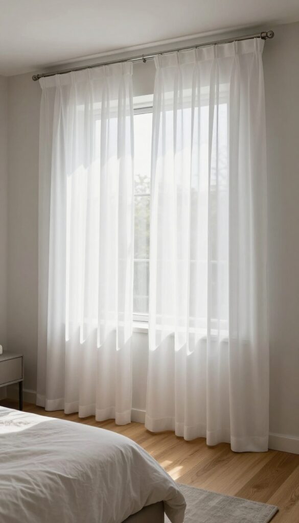 2. Layered Sheer and Blackout Curtains for Flexible Light Control idea