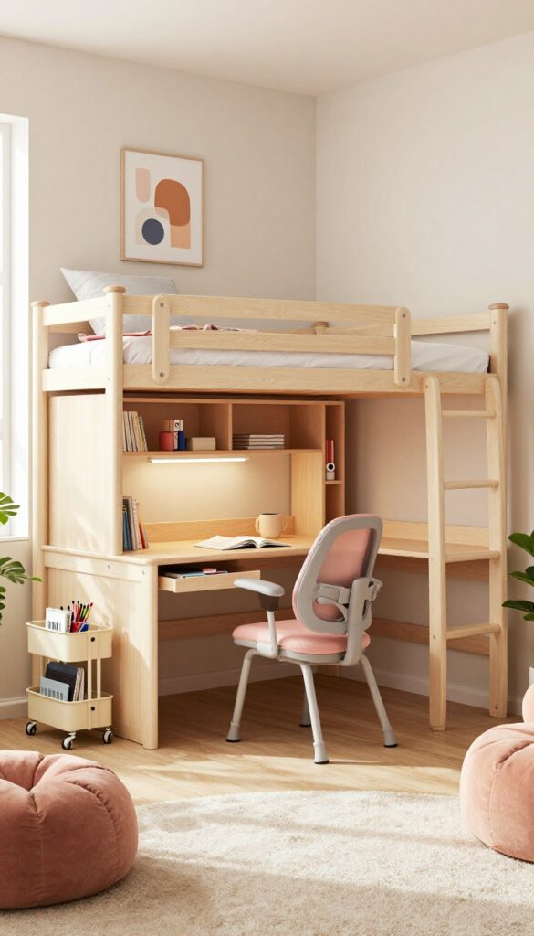 6. Bunk Beds With Study and Desk Areas idea