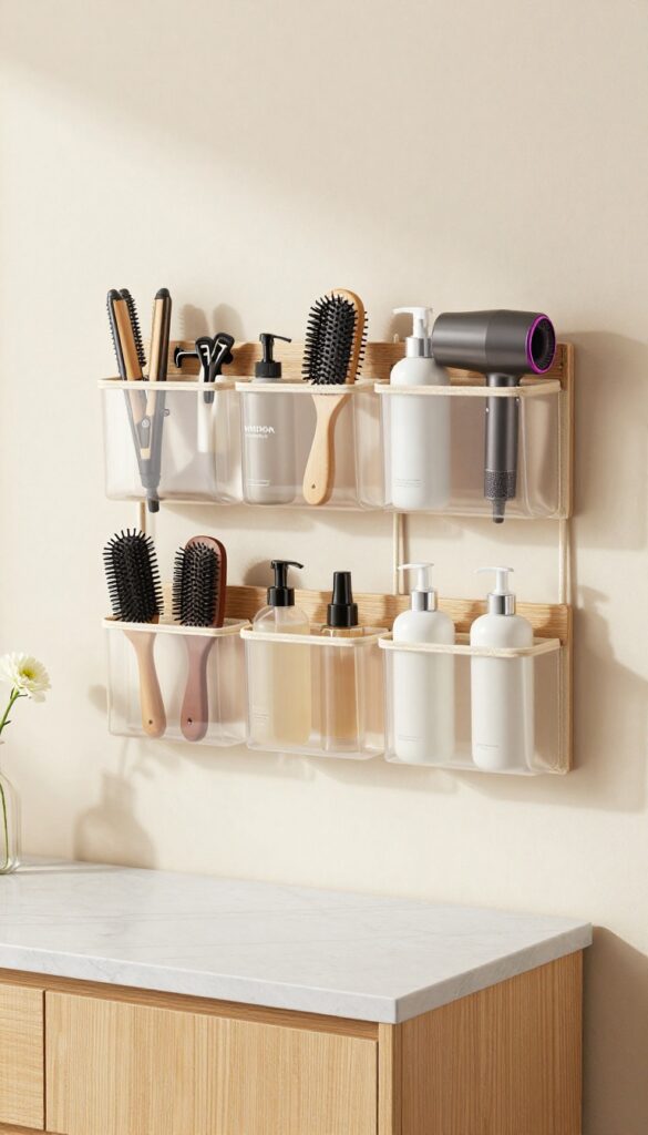 8. Hanging Organizers for Hair Tools and Accessories idea