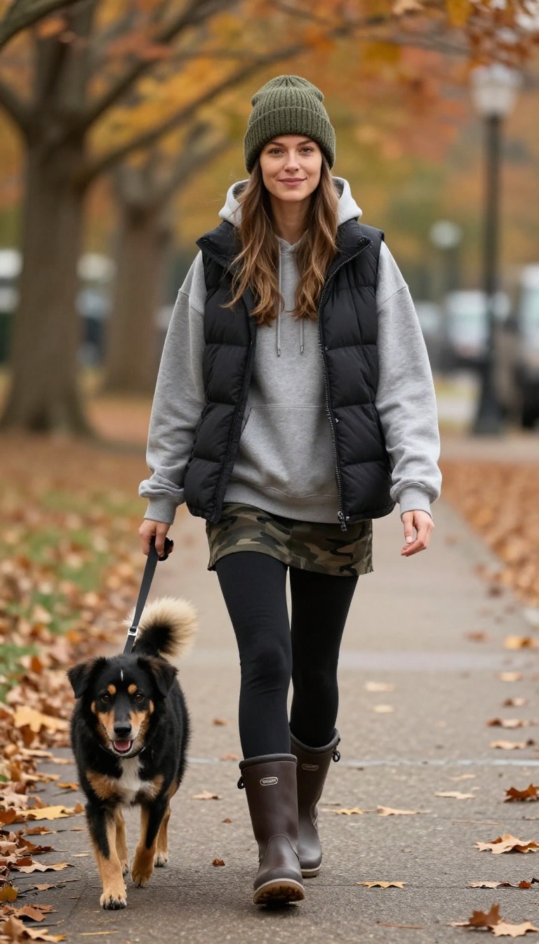 10. Puffer Vest and Beanie
