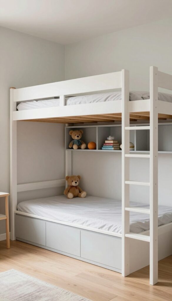 2. Storage Loft With Built-In Drawers idea