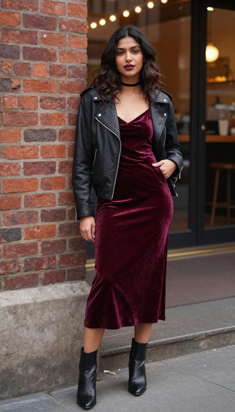 6. Velvet Noir in Burgundy and Black