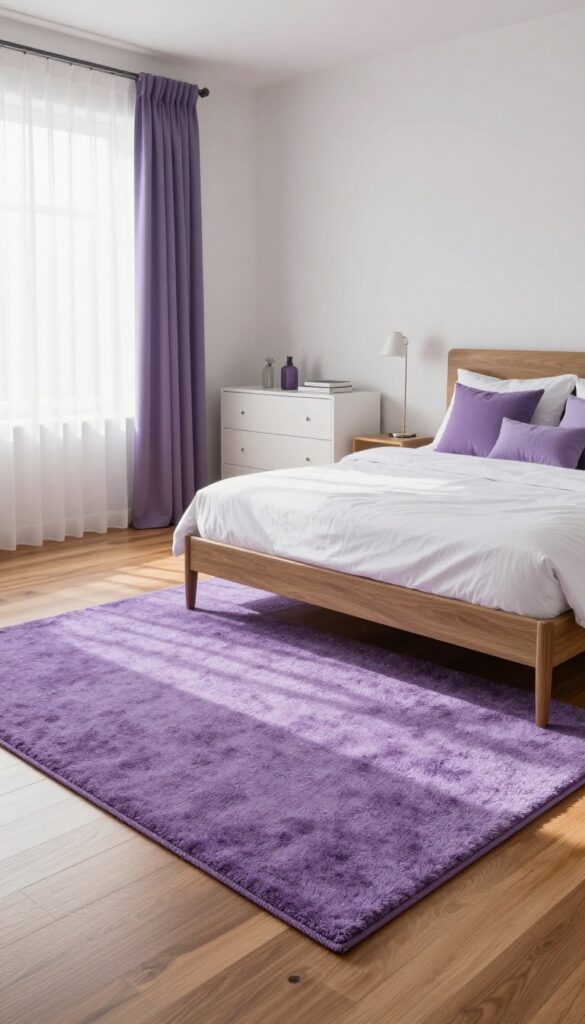 8. Purple Rugs to Ground the Space idea