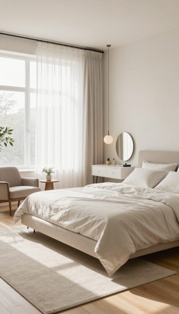 5. Bed as the Room Divider idea
