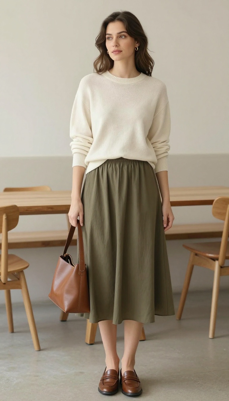 7. The Midi Skirt and Sweater