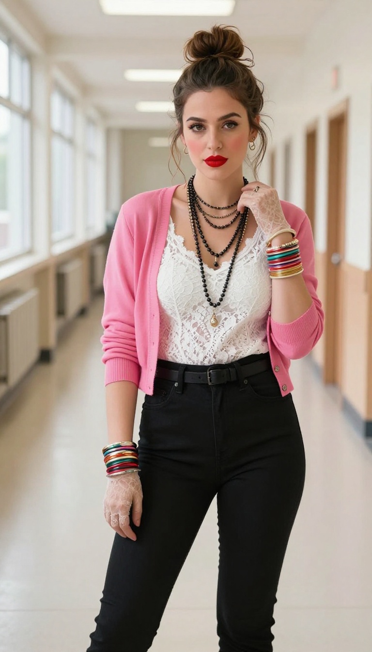 5. Madonna-Inspired Layered Jewels