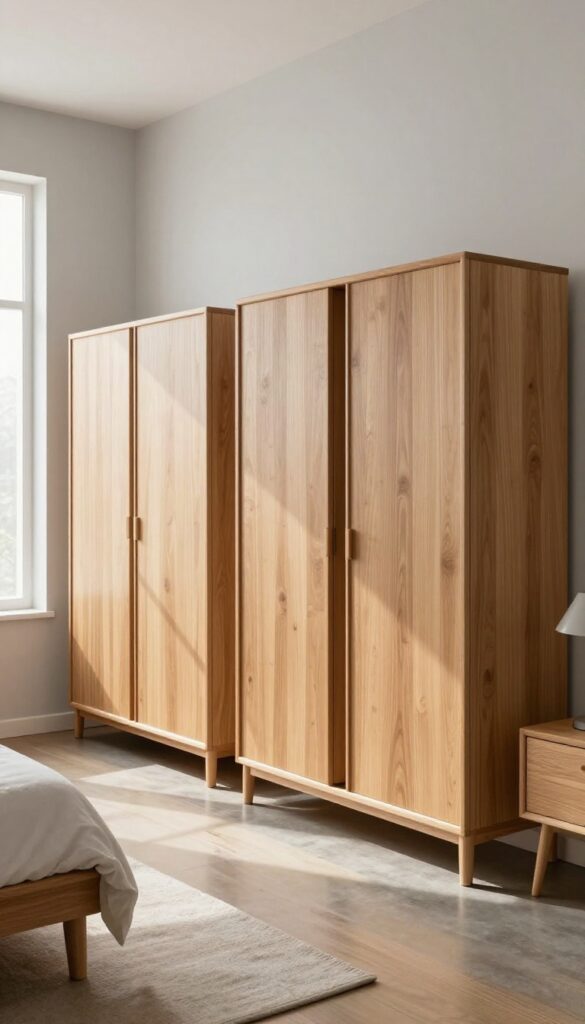 8. Minimal Wood Grain Wardrobes idea