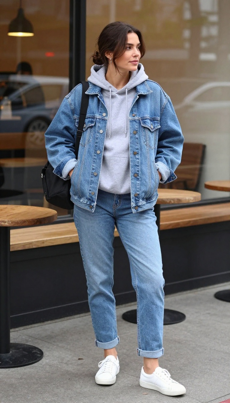 9. Hoodie and Boyfriend Jeans