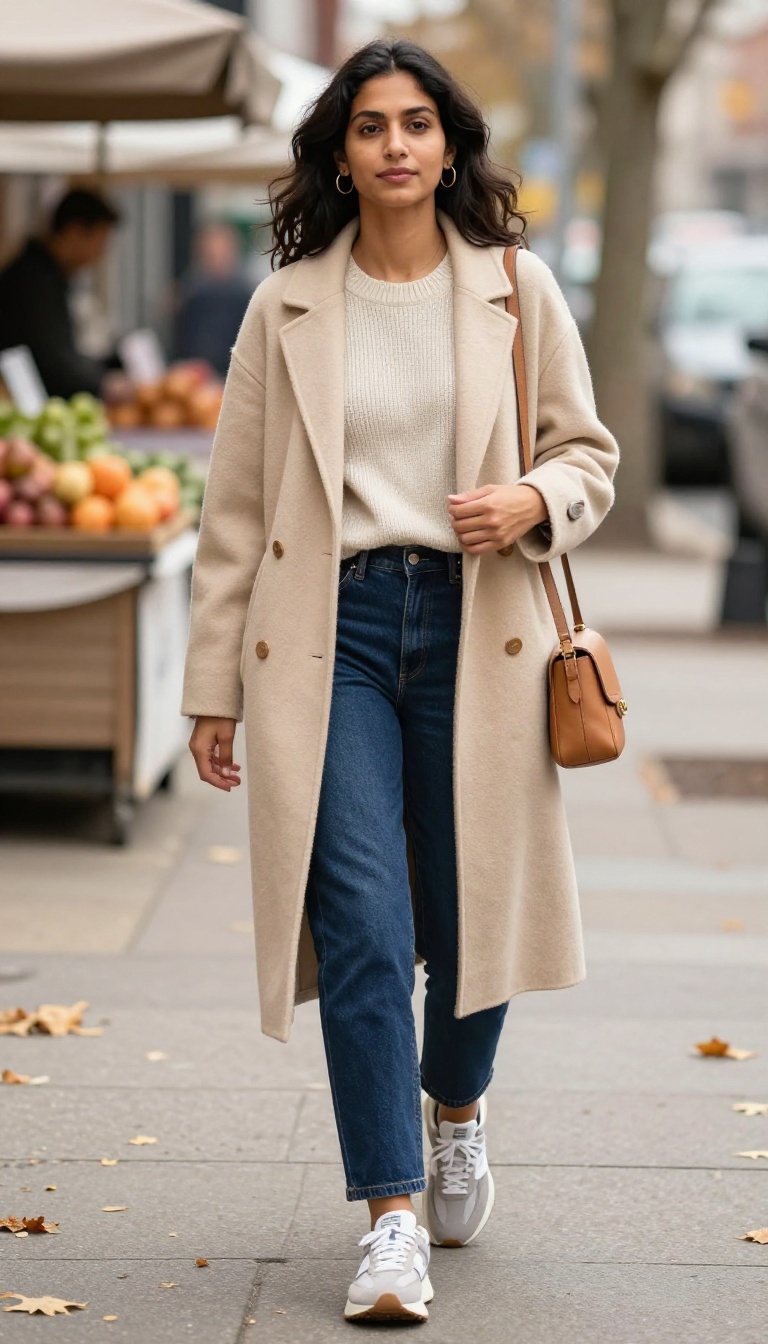 4. Wide-Leg Jeans and New Balance 327 for a Trendy Fall Ensemble