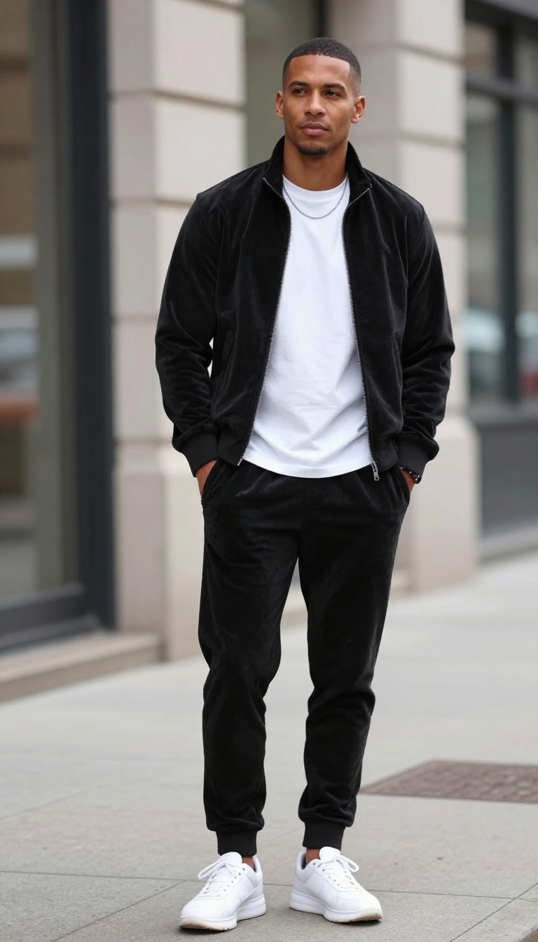 4. Velour Tracksuit for a Luxe Streetwear Vibe