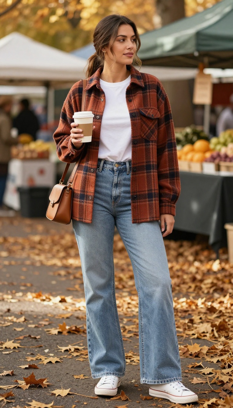 5. Weekend Errands in Style with a Flannel