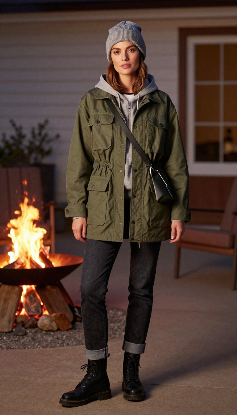 11. Utility Jacket & Tapered Jeans