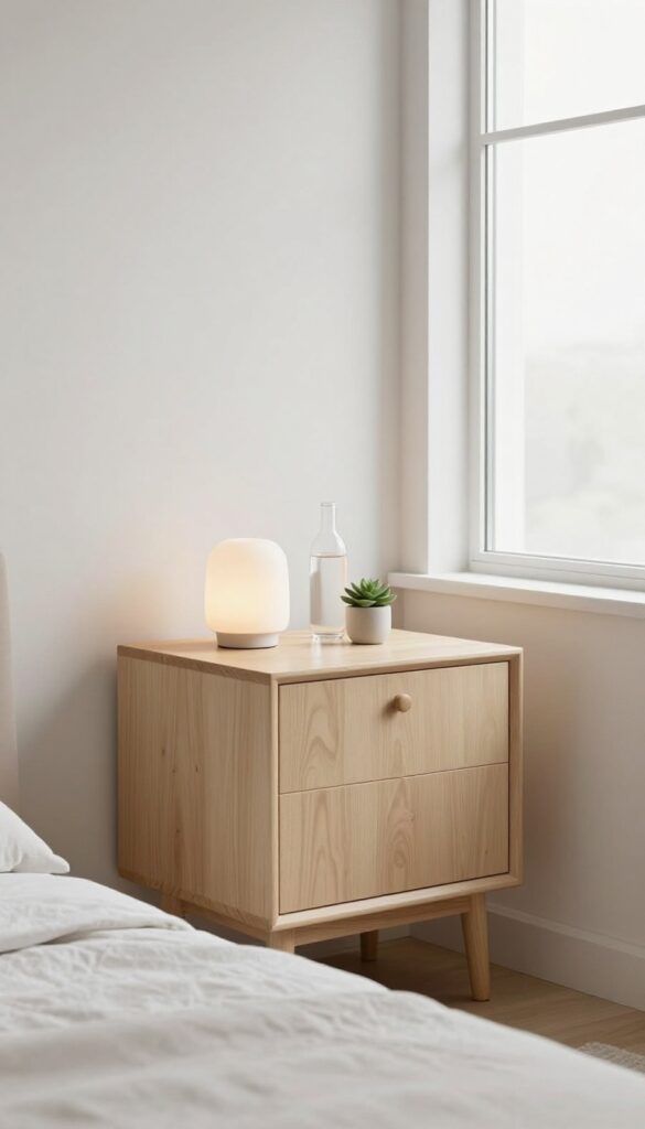 3. Minimalist Nightstands With Breathing Room idea