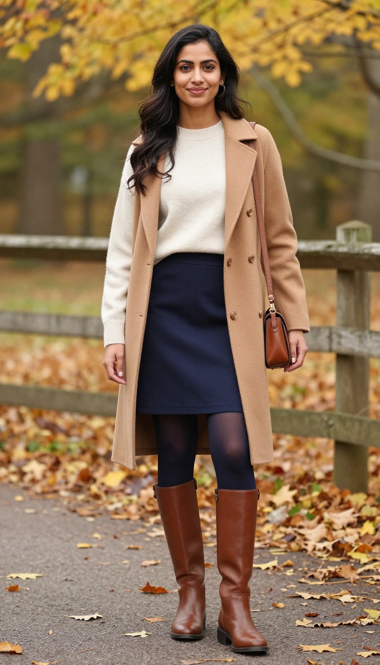 9. Fair Isle Sweater and A-Line Skirt
