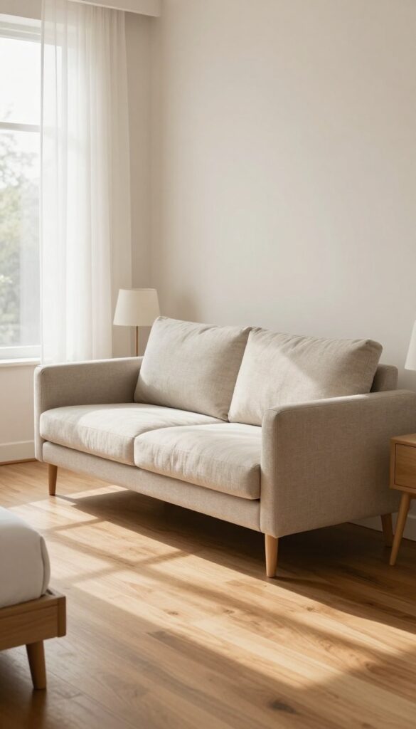 1. Small Sofa at the Foot of the Bed idea