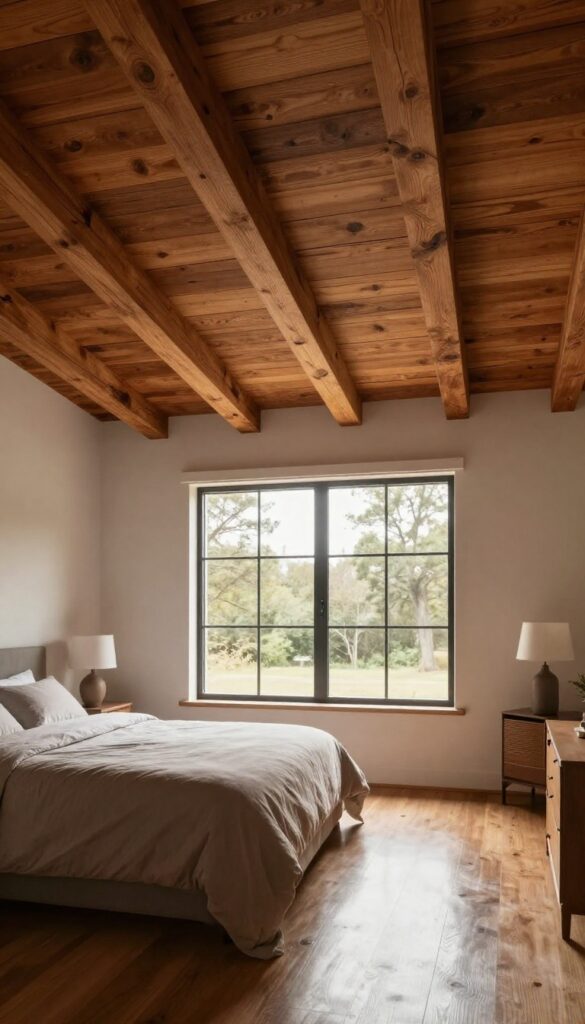 5. Wooden Beams or Ceiling Details idea