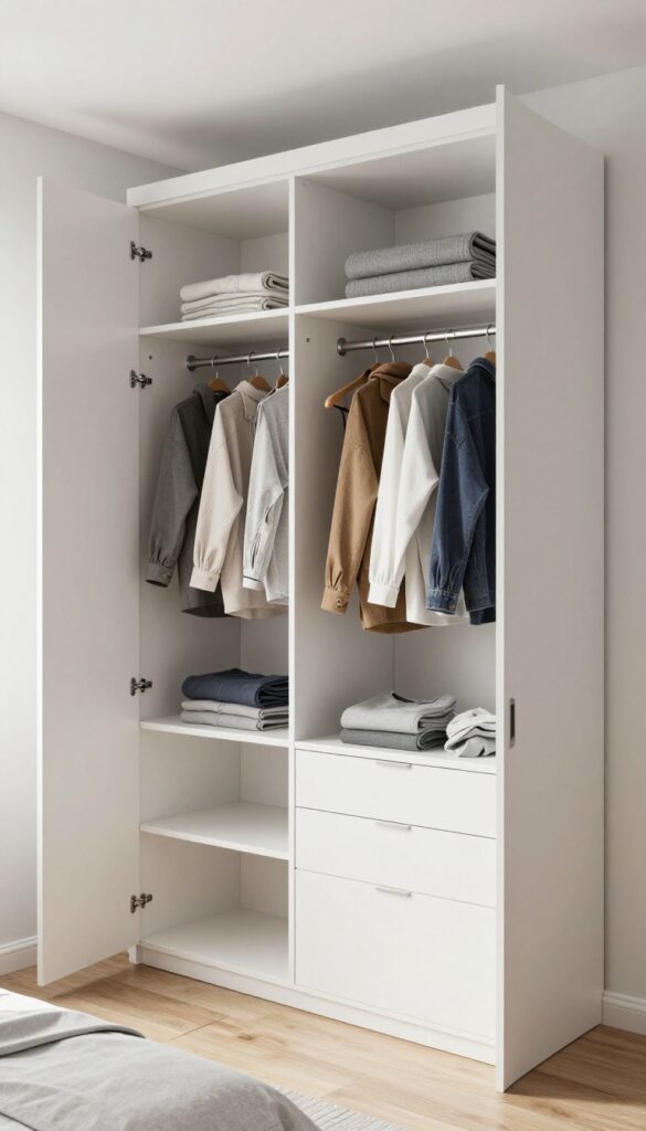 5. Open-and-Closed Combination Wardrobes idea