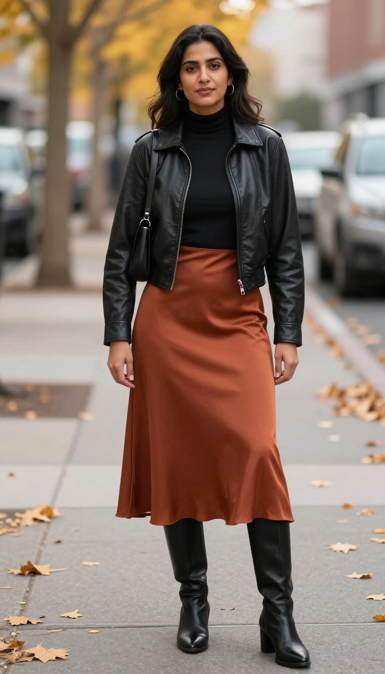 5. Slip Dress Over a Turtleneck