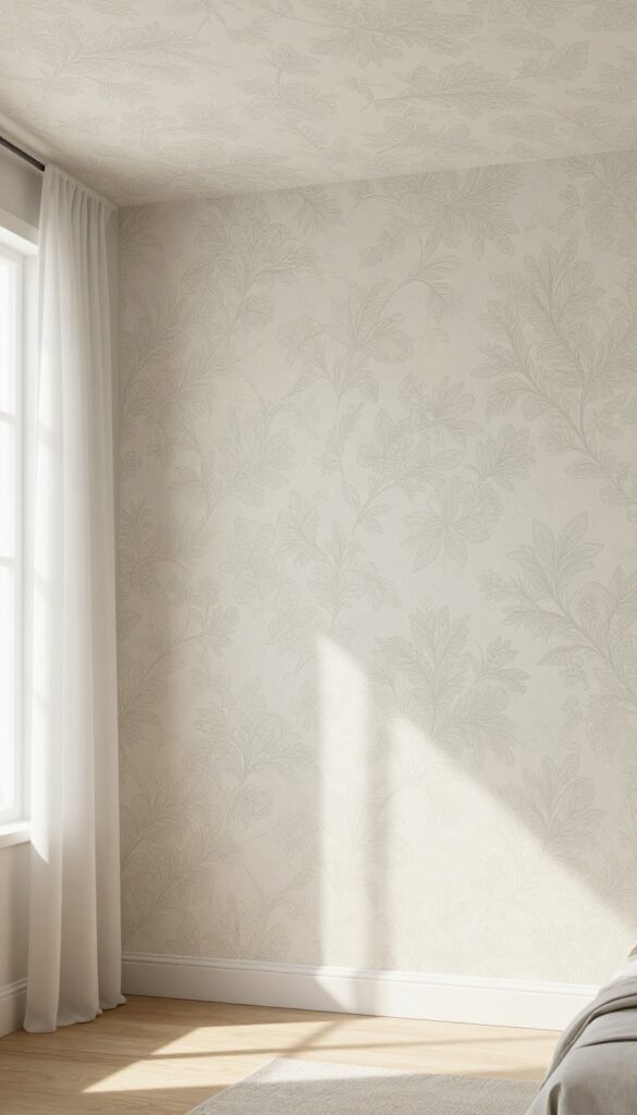 8. Wallpapered Ceiling for Bold Personality idea