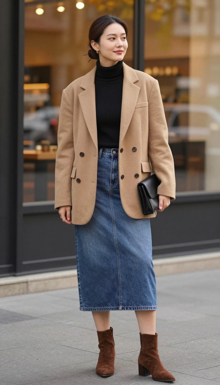 9. Blazer and Heeled Booties