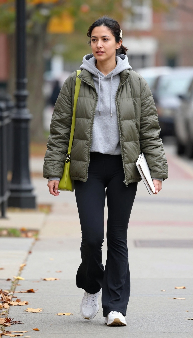 10. Flared Yoga Pants and a Cropped Hoodie