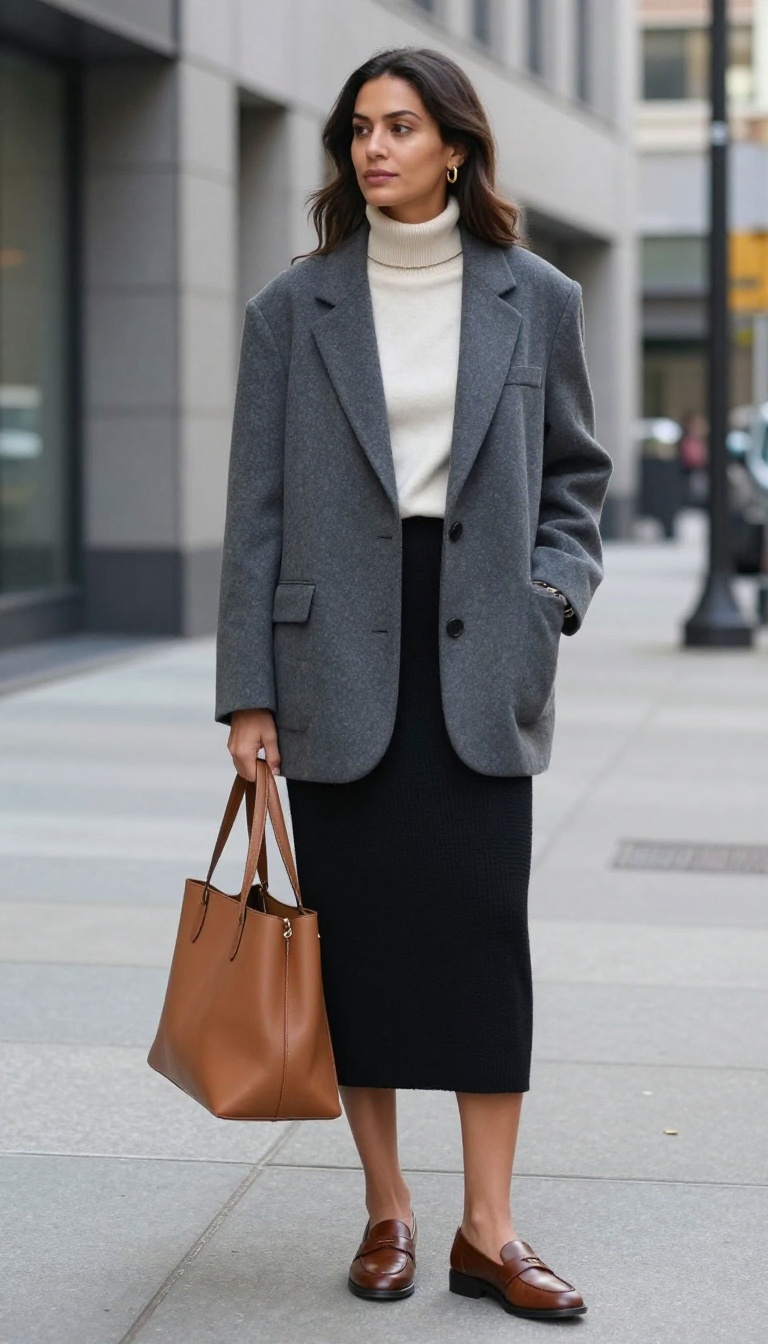 3. Oversized Blazer and Snoga Skirt