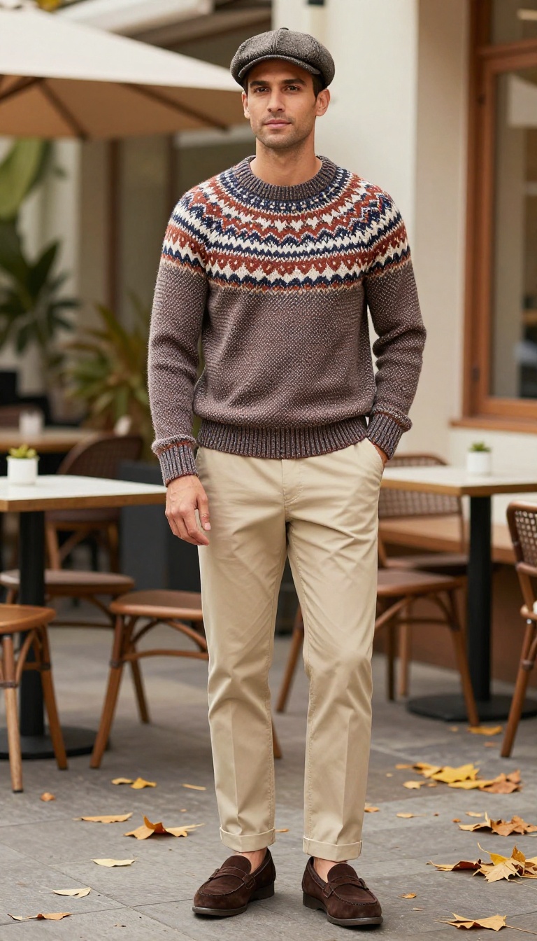 5. The Fair Isle Sweater and Chinos