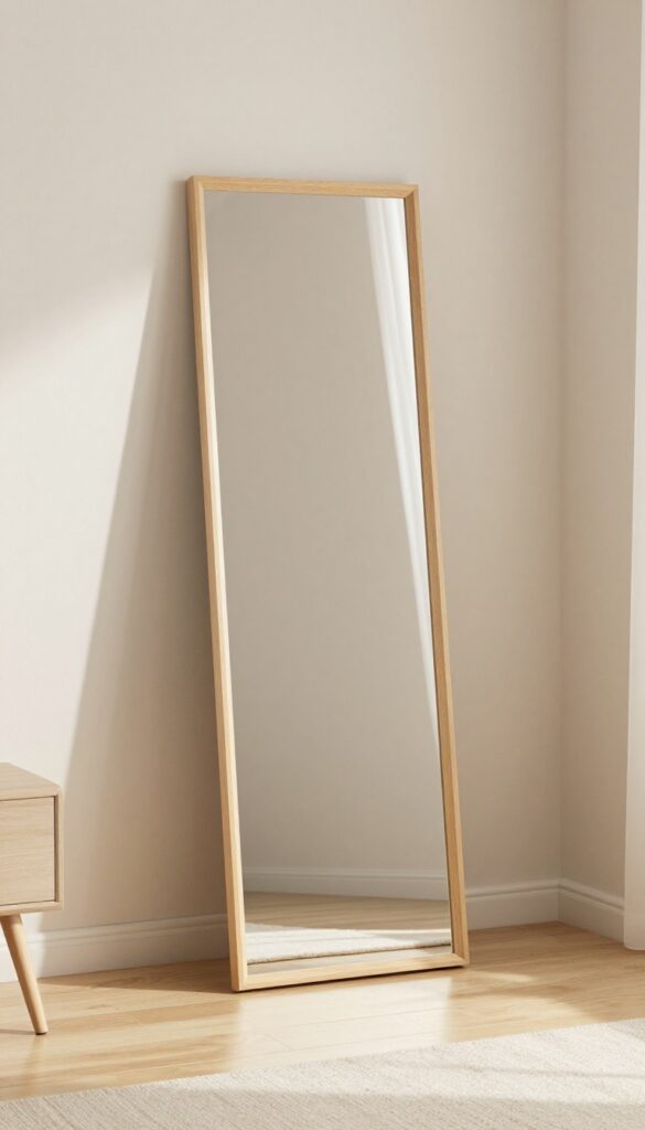 1. Full-Length Mirror Tucked Into a Bare Corner idea