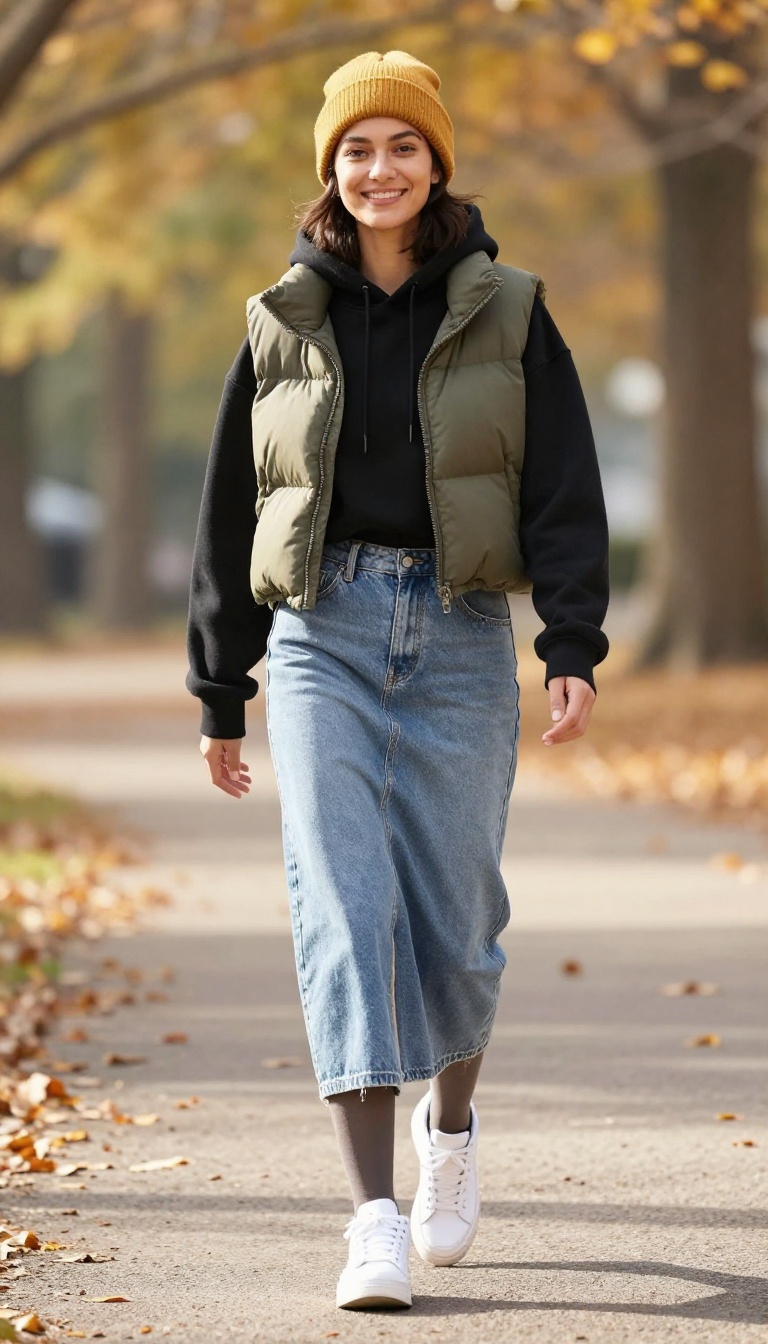 10. Hoodie and Puffer Vest