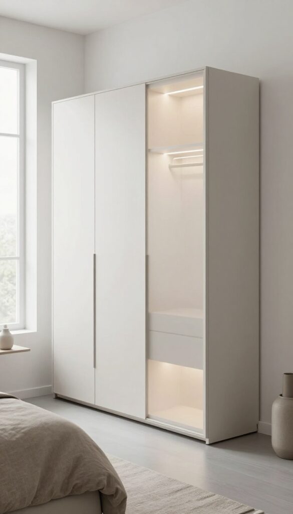 2. Handleless Push-to-Open Wardrobes idea