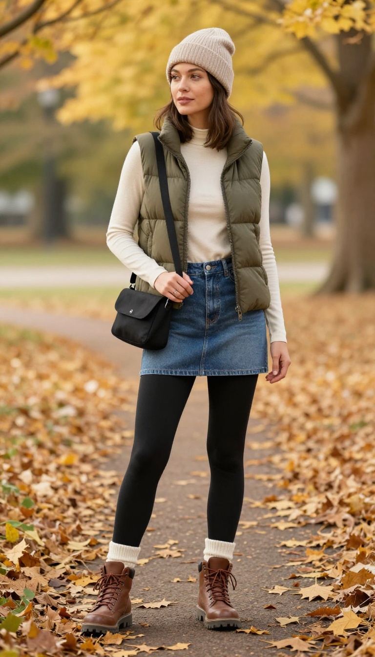14. Puffer Vest and Leggings