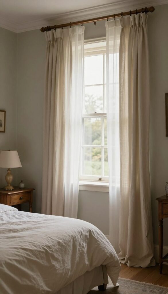 5. Layered Curtains for Soft Light and Privacy idea