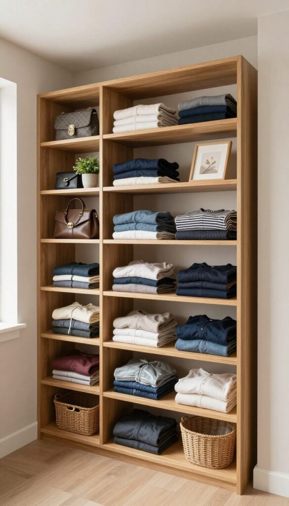 7. Open Shelves Inside the Closet idea