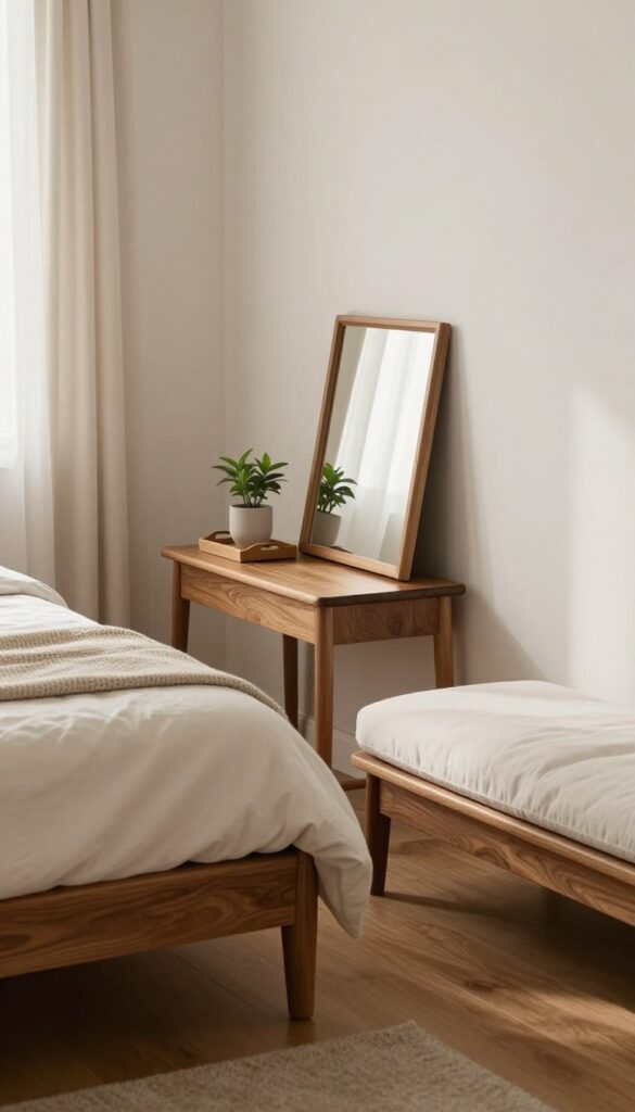 8. Brown Wood Accents for Subtle Coziness idea