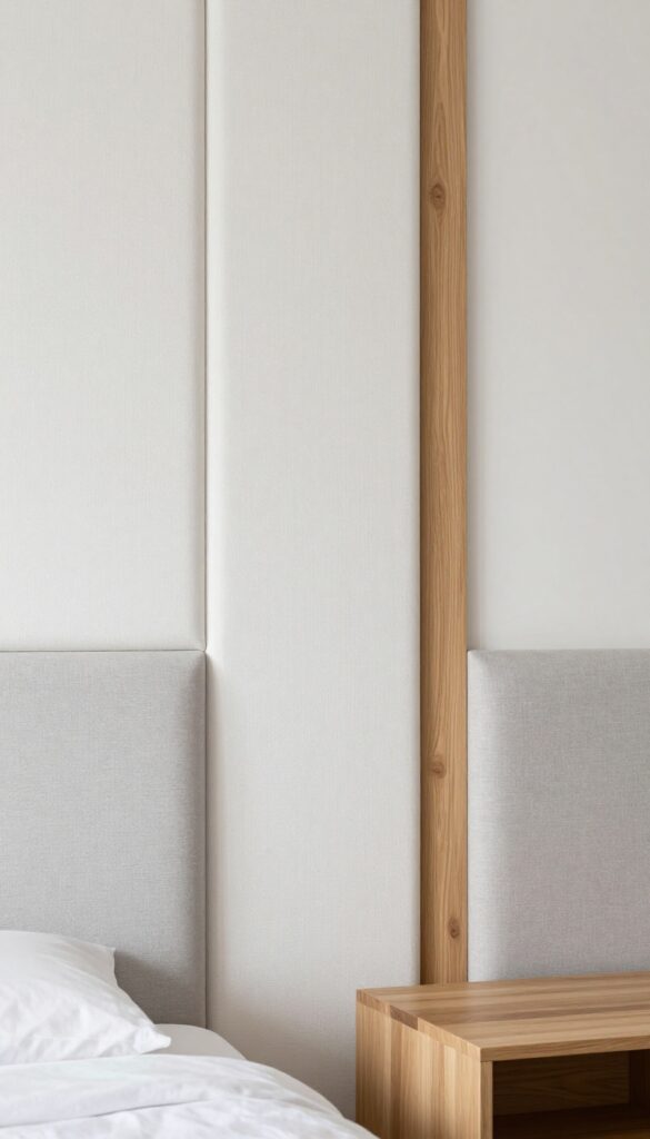 3. Textured Wall Panels or Upholstered Sections idea