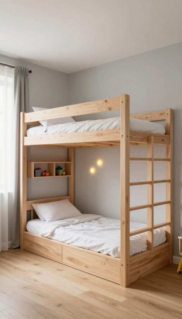 5. Bunk-Style Loft for Shared Bedrooms idea