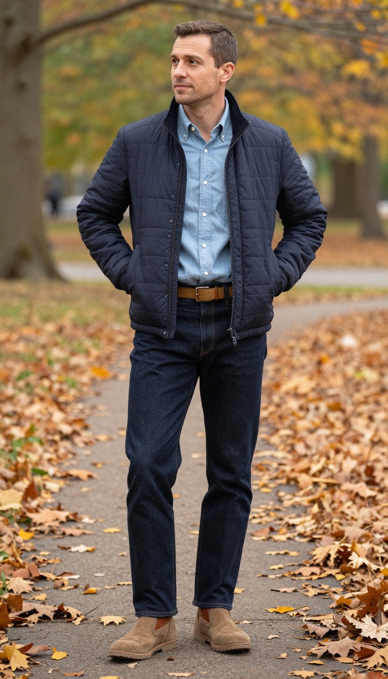 3. The Quilted Jacket and Denim